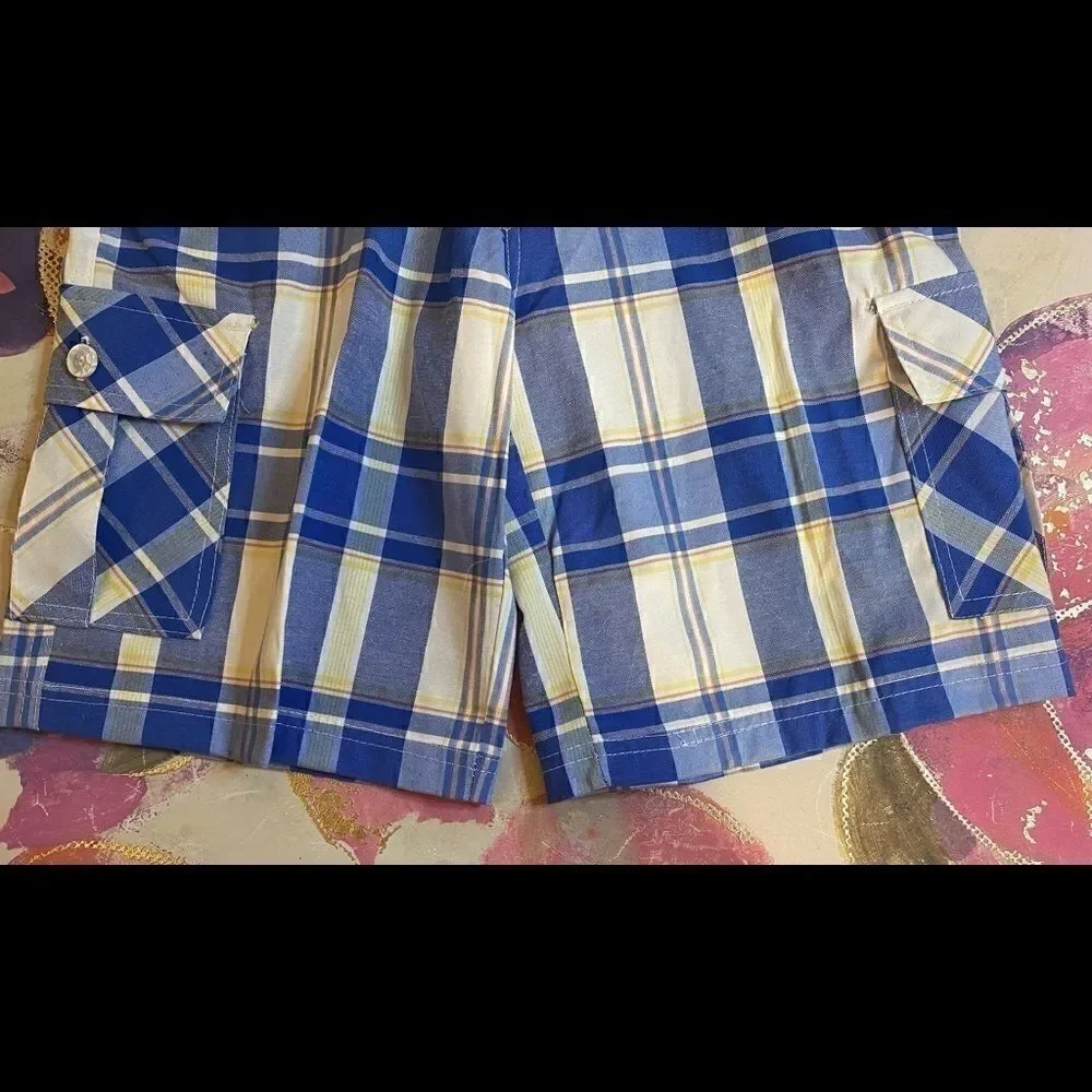 Seven Souls Boys Plaid Fashion cute Shorts Size 12